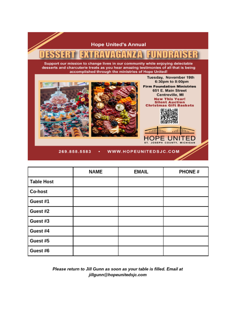 Table Host Guest List 2024 | PDF