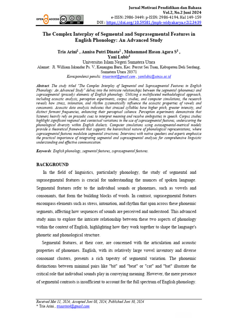 JMPB+Vol+2+no+2+Juni+2024+hal+149-159 | PDF | Phonology | Stress ...