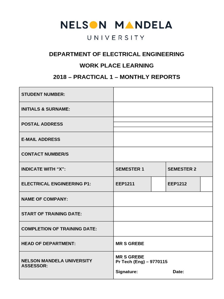 P1 Logbook Monthly Reports 2018 | PDF | Mentorship | Theory