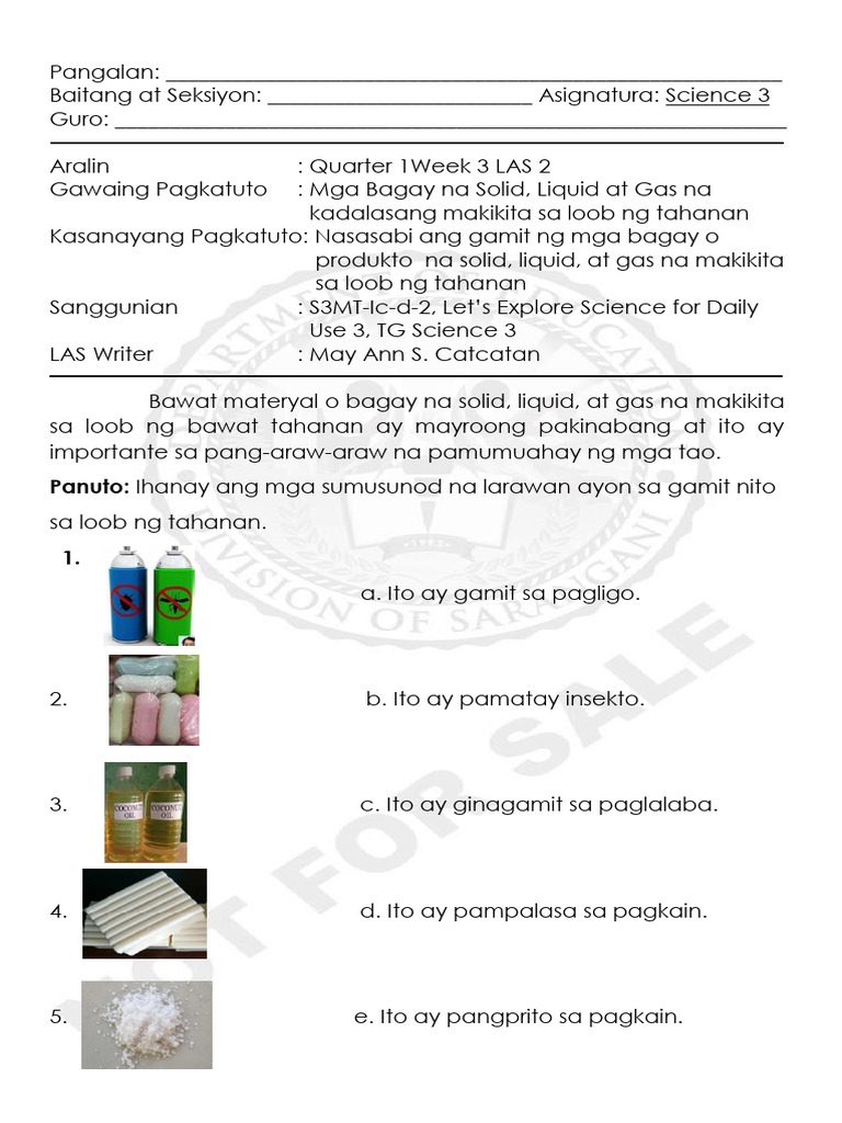 Science3 Q1 Week3 Las2-1 | PDF