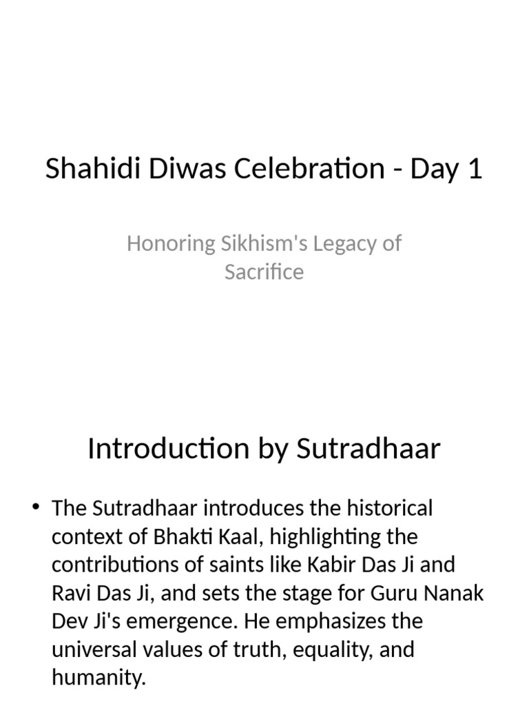 Shahidi Diwas Day1 Presentation PDF