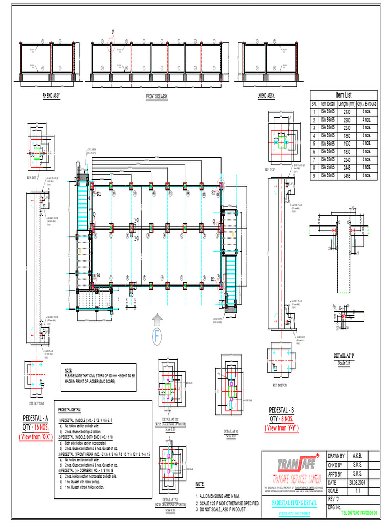 Pedestal Fixing Detail - Siemens - DVC - Ehouse 28.08.2024 | PDF