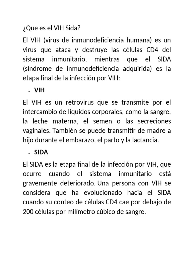 Que Es El VIH Sida | PDF
