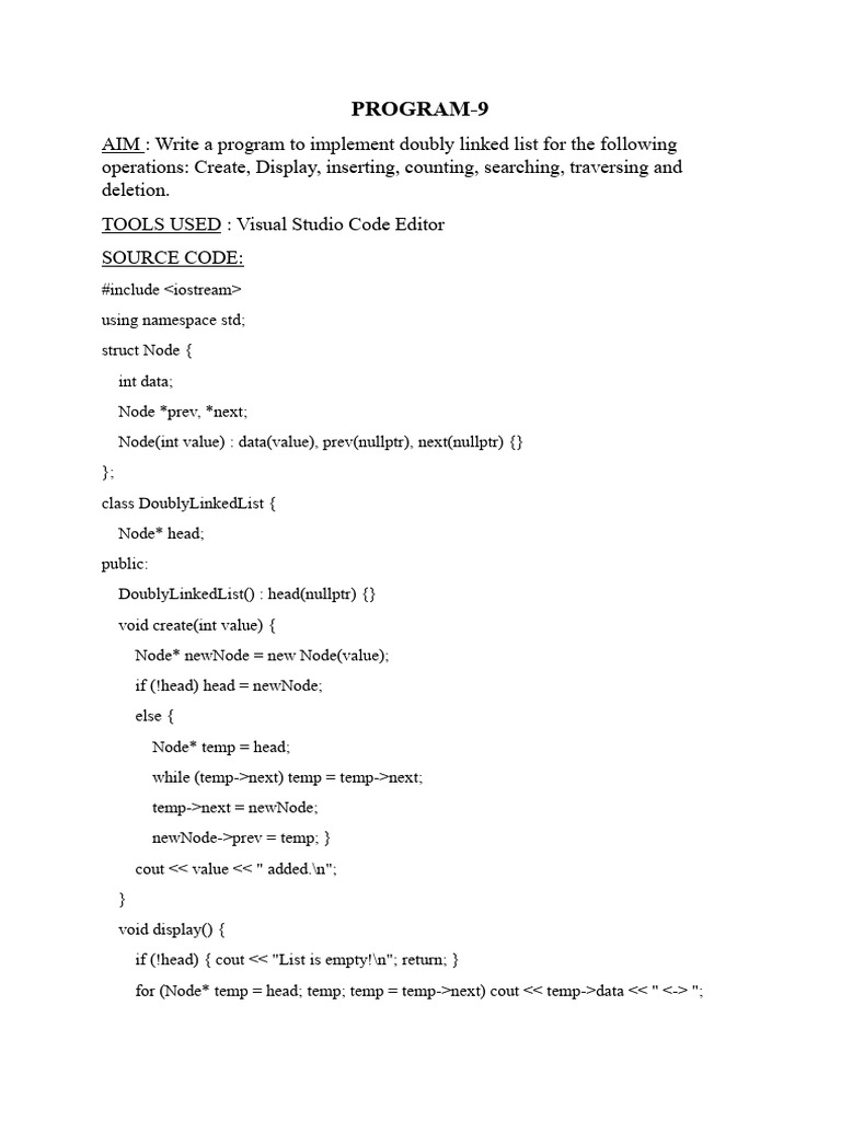 Program9 Dsa | PDF | Computer Programming | Software Engineering