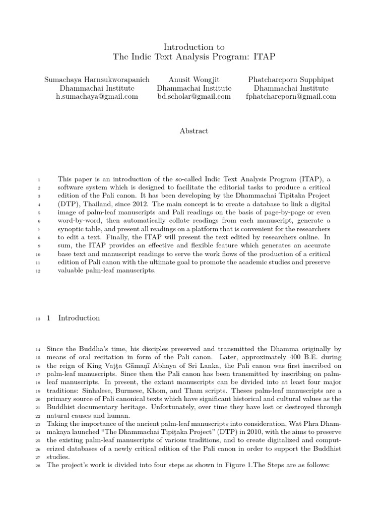 Introduction To The Indic Text Analysis | PDF | Pali