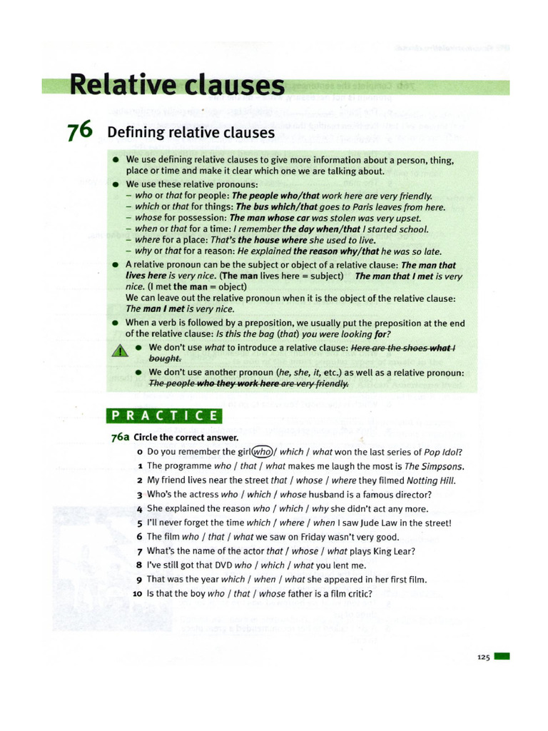 Relative Clauses | PDF