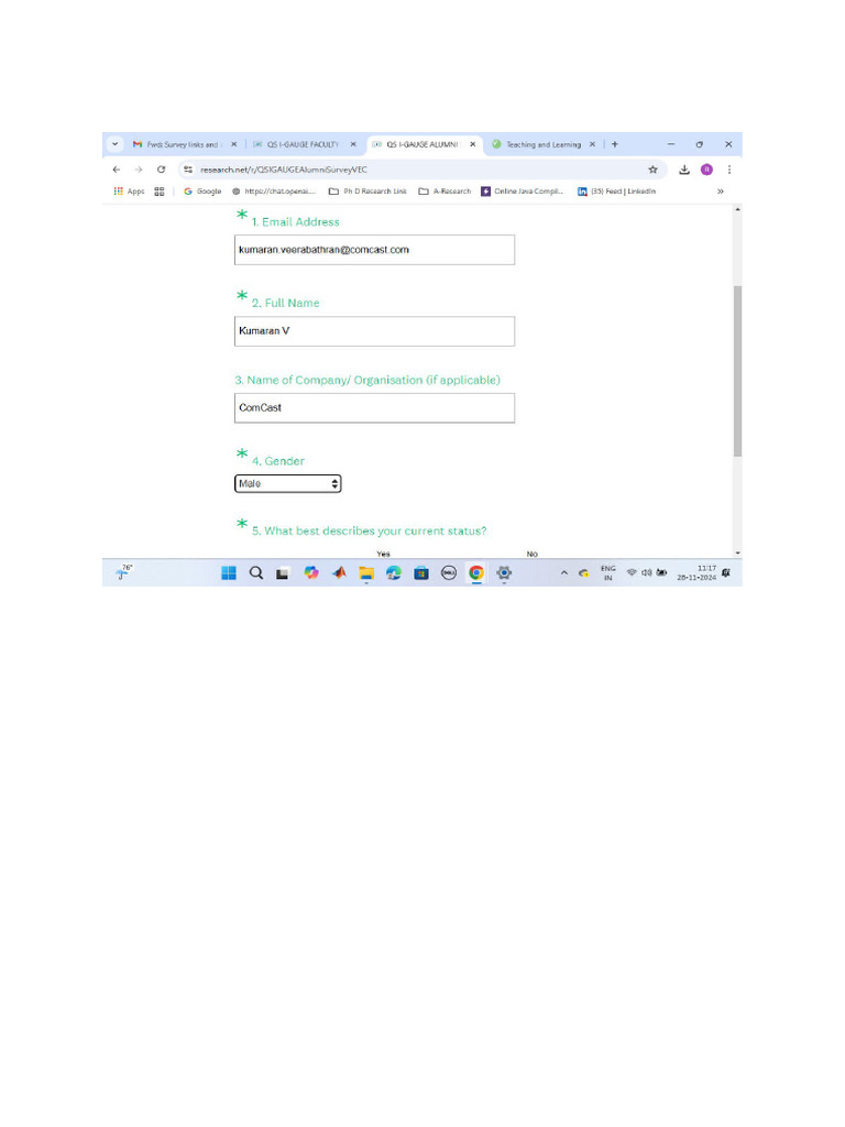 Alumni Survey Form | PDF