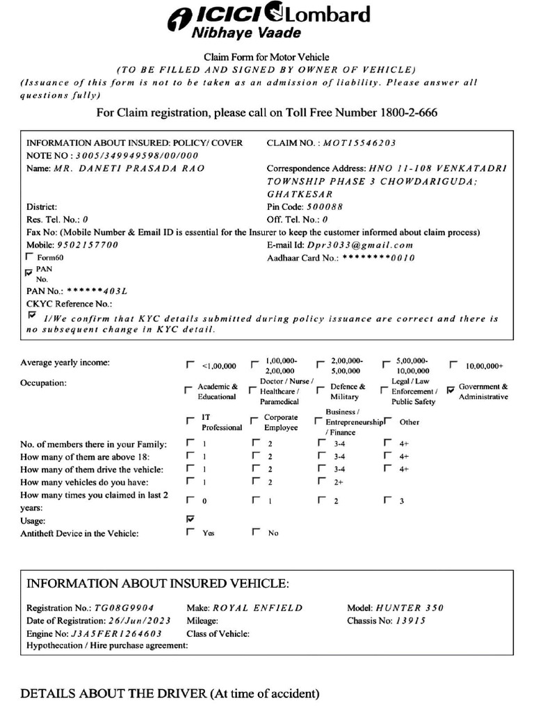 Insurance Claim Document Pdf Authentication Access Control