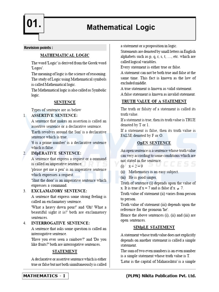 Understanding Mathematical Logic Concepts | PDF | If And Only If ...