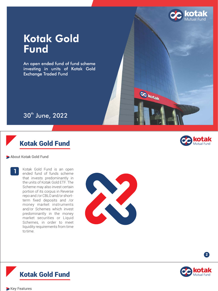 Kotak Gold Fund-Advertisement File | PDF | Investing | Exchange Traded Fund
