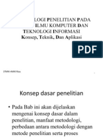 Metodologi Penelitian Pada Bidang Ilmu Komputer Dan Teknologi