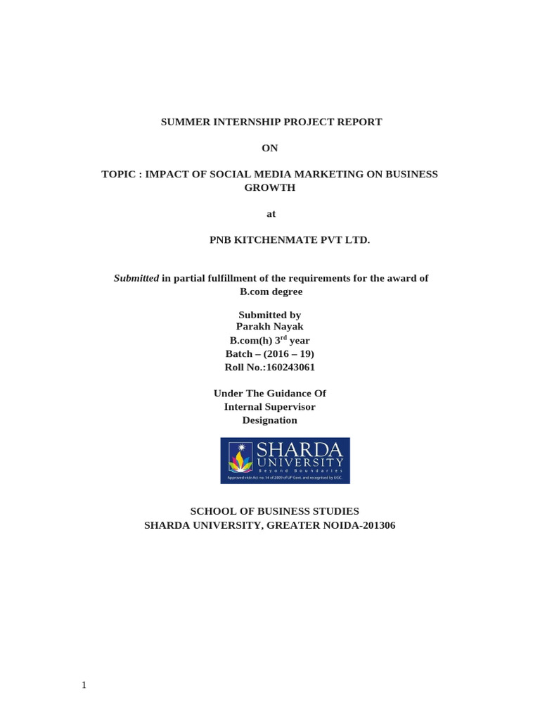 Impact of Social Media Marketing on Business Growth | PDF | Social ...