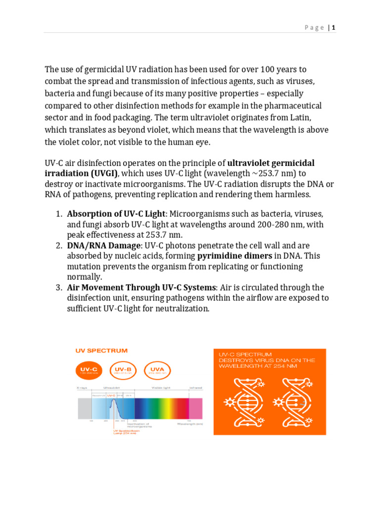 The Use of Germicidal UV Radiation Has Been Used For Over 100 Years To ...