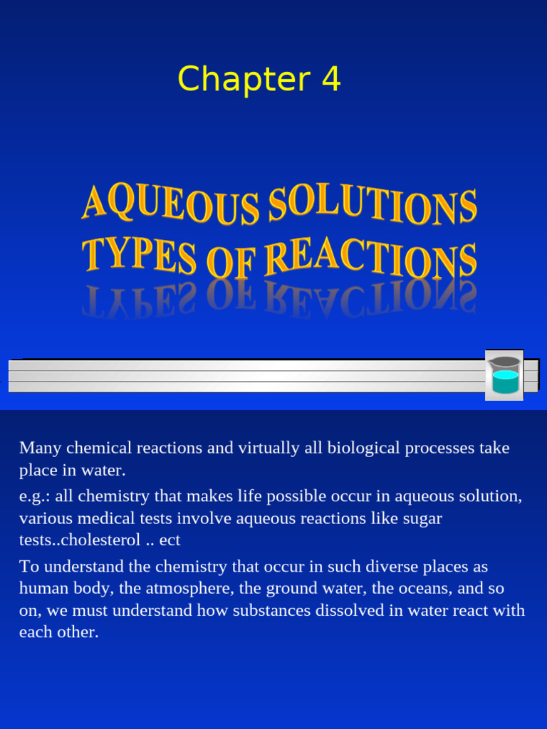 Understanding Aqueous Solutions | PDF | Redox | Properties Of Water
