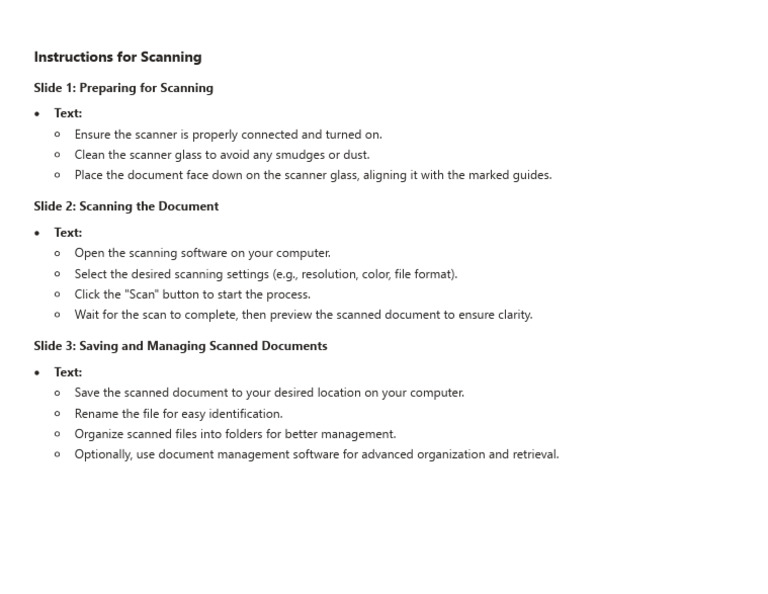 Instructions For Scanning | PDF