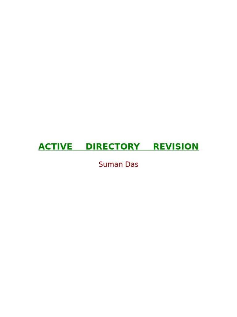 Active Directory Concepts Explained | PDF | Active Directory | Domain ...