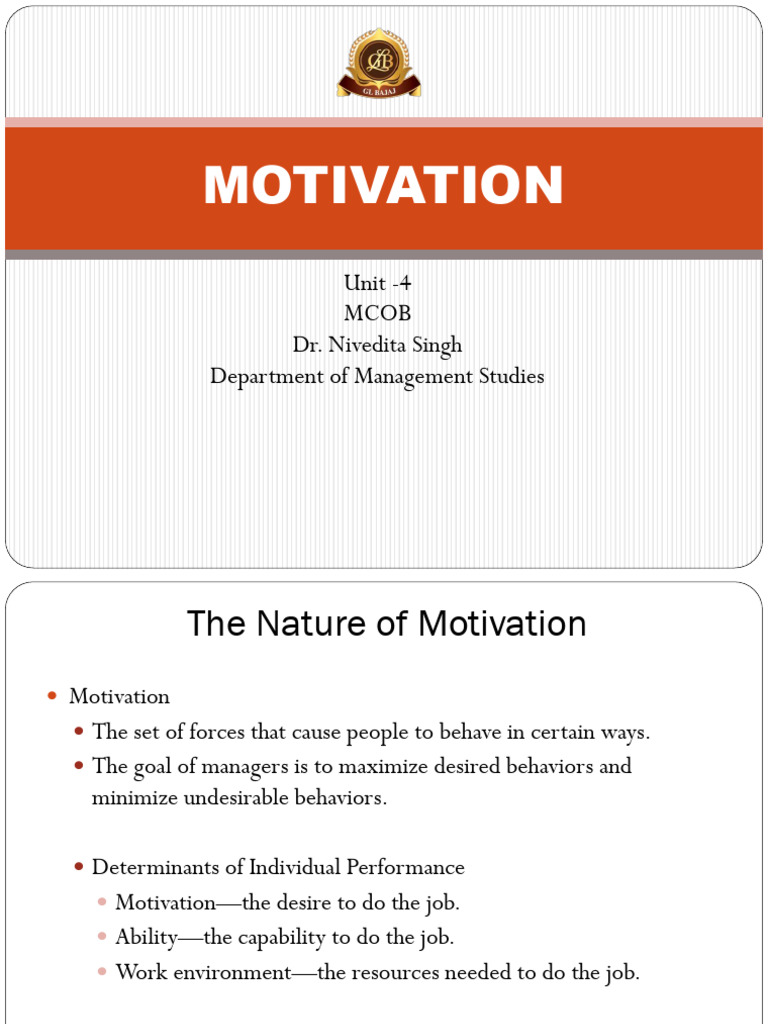Understanding Motivation Theories | PDF | Motivational | Motivation