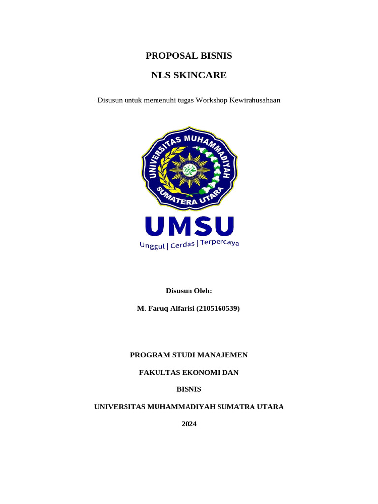 Proposal Bisnis NLS Skincare | PDF