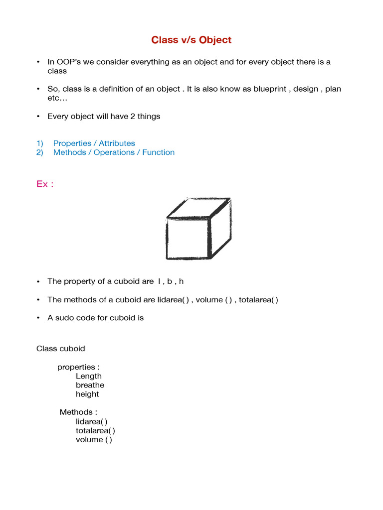Classes+vs+Object 2 | PDF
