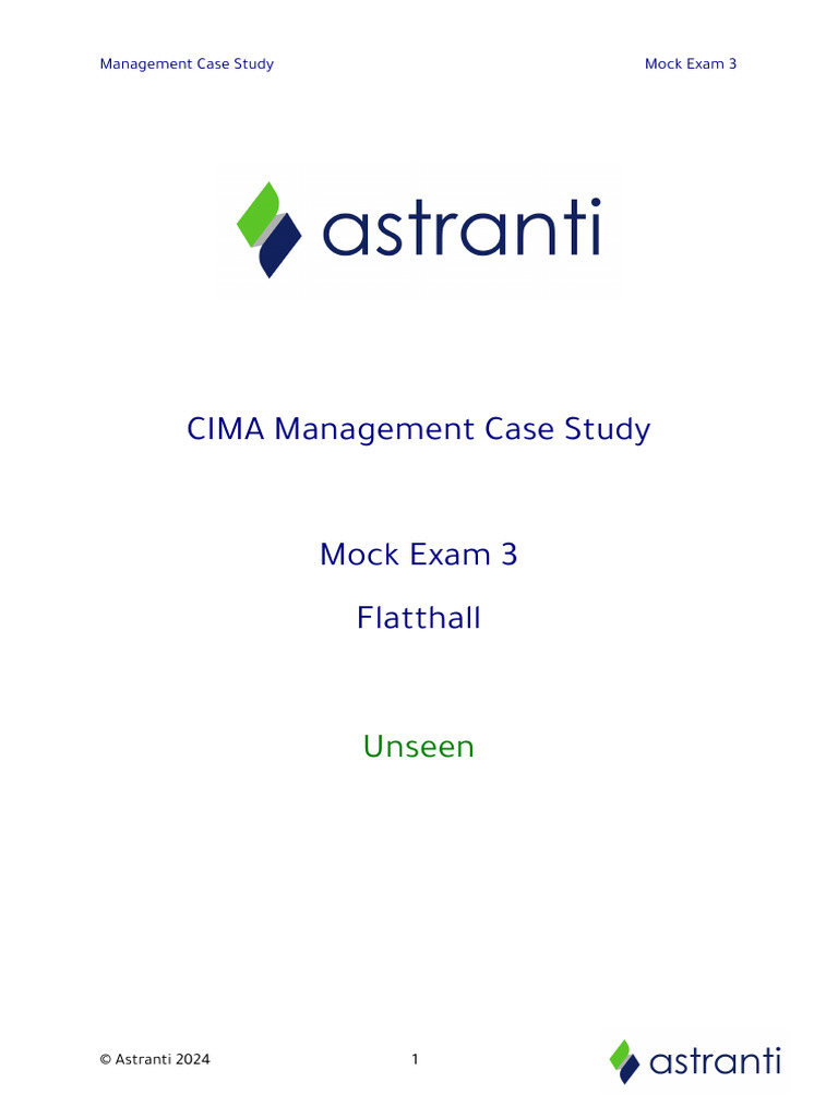 CIMA Management Case Study Mock Exam | PDF | Private Sector | Investing