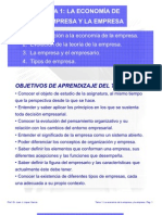 Tema 1 La Economia de La Empresa y La Empresa