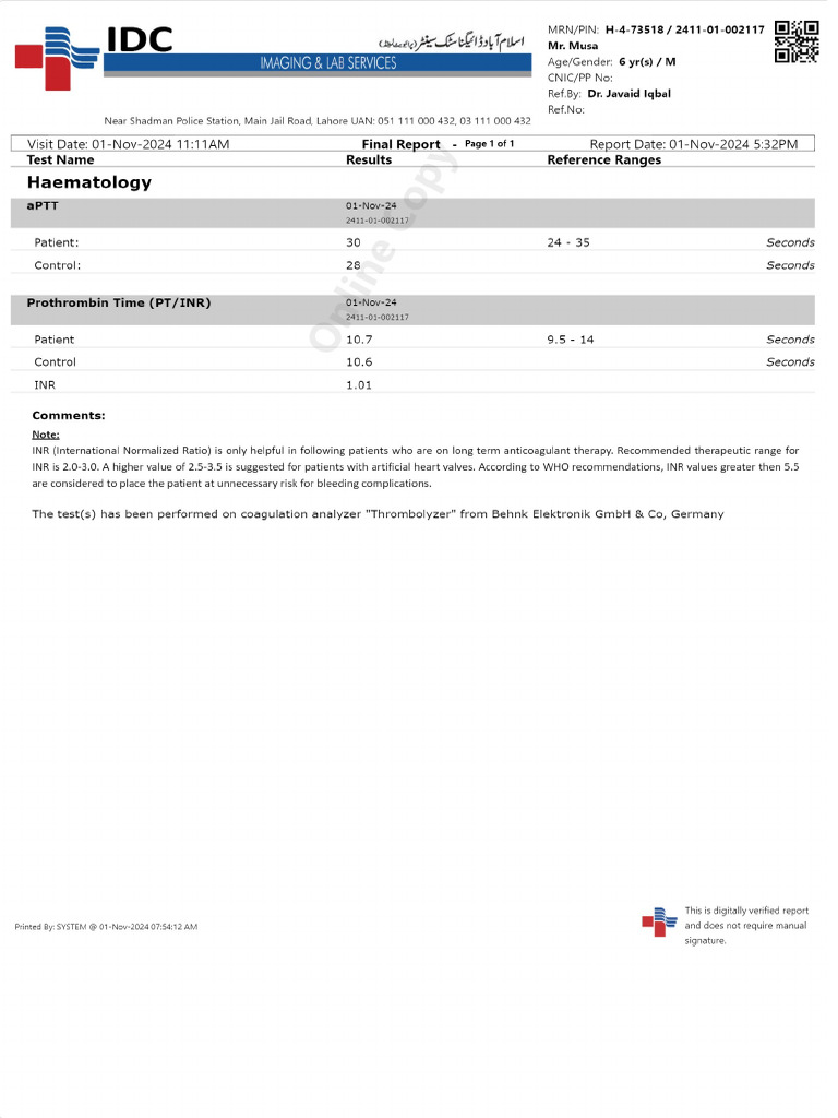 Patient Report PDF | PDF