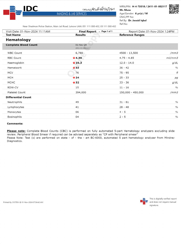 Patient Report PDF | PDF