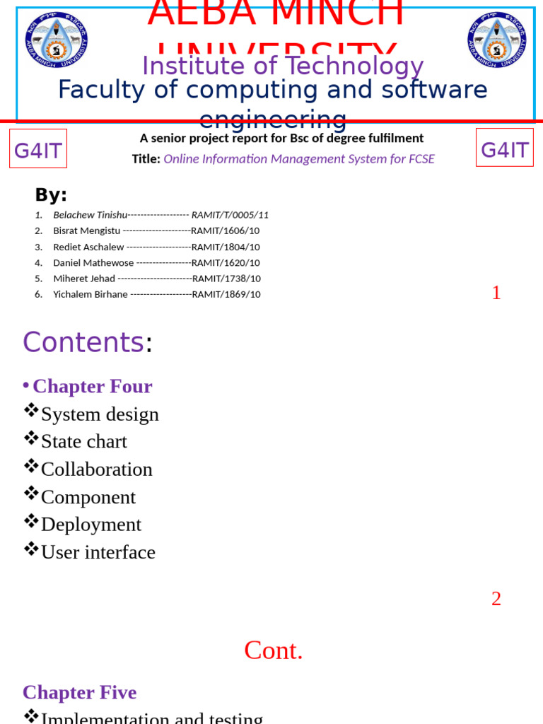 G4IT Sec a Final Project | PDF | Unified Modeling Language | System