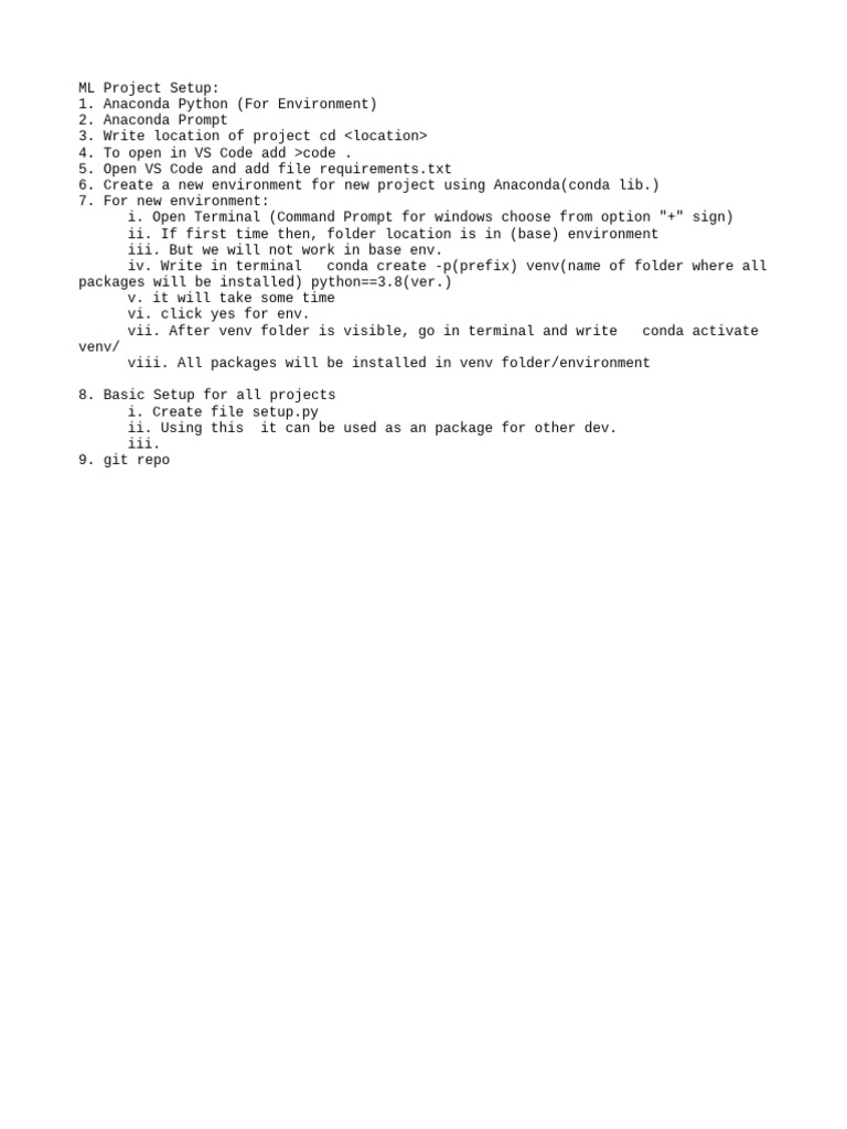 Project Steps