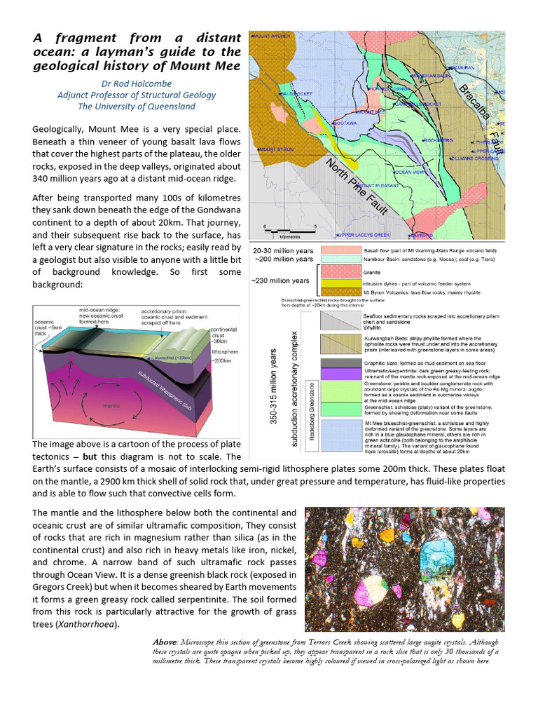 Mount Mee Geology-Layman Guide | PDF | Volcano | Plate Tectonics