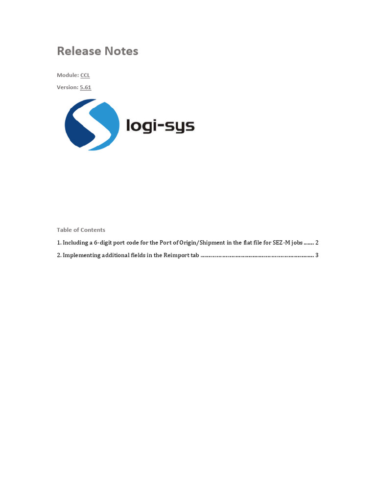 Release Note - CCL - 5.61 | PDF | Computing | Computer Programming