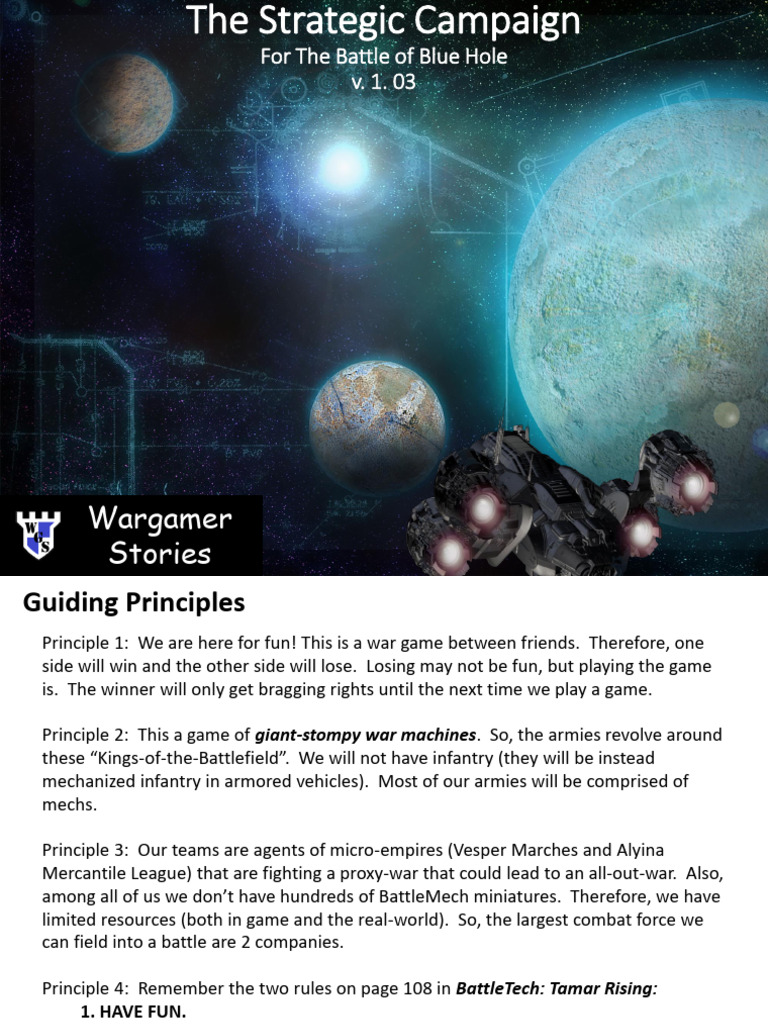 Battle for Blue Hole: Campaign Guide | PDF | Military Organization ...