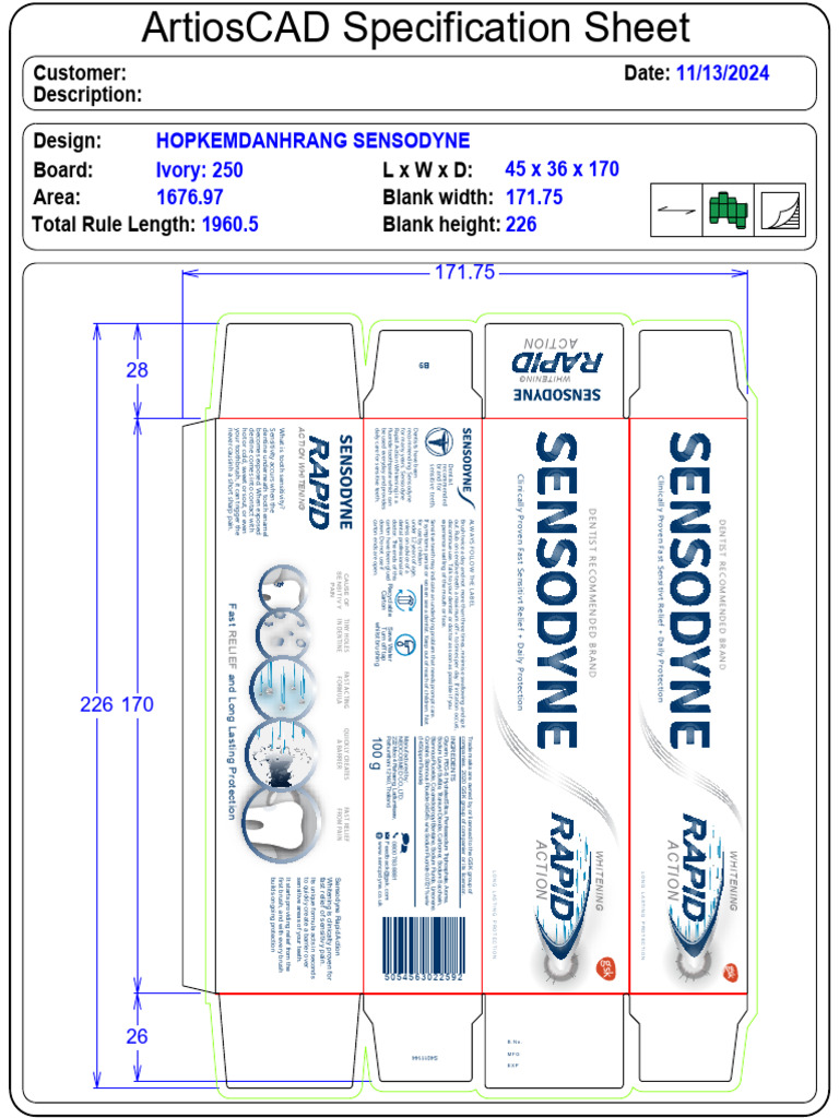 Sensodyne Rapid Action Whitening Toothpaste | PDF | Dentistry | Mouth