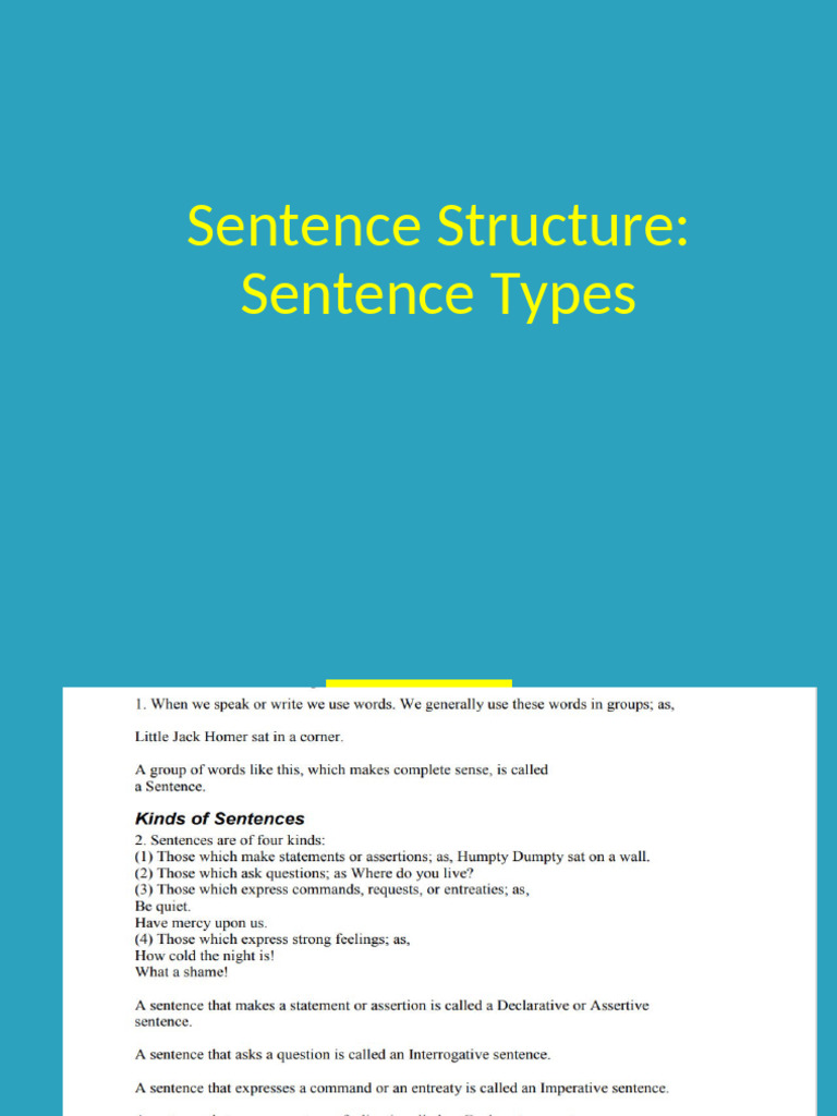 Understanding Sentence Structures | PDF | Subject (Grammar) | Sentence ...