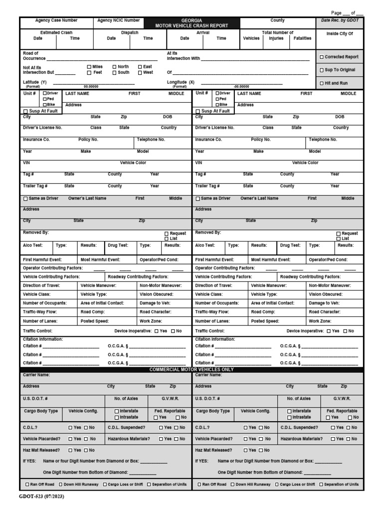 Georgia Collision Report | PDF | Dangerous Goods | Airbag