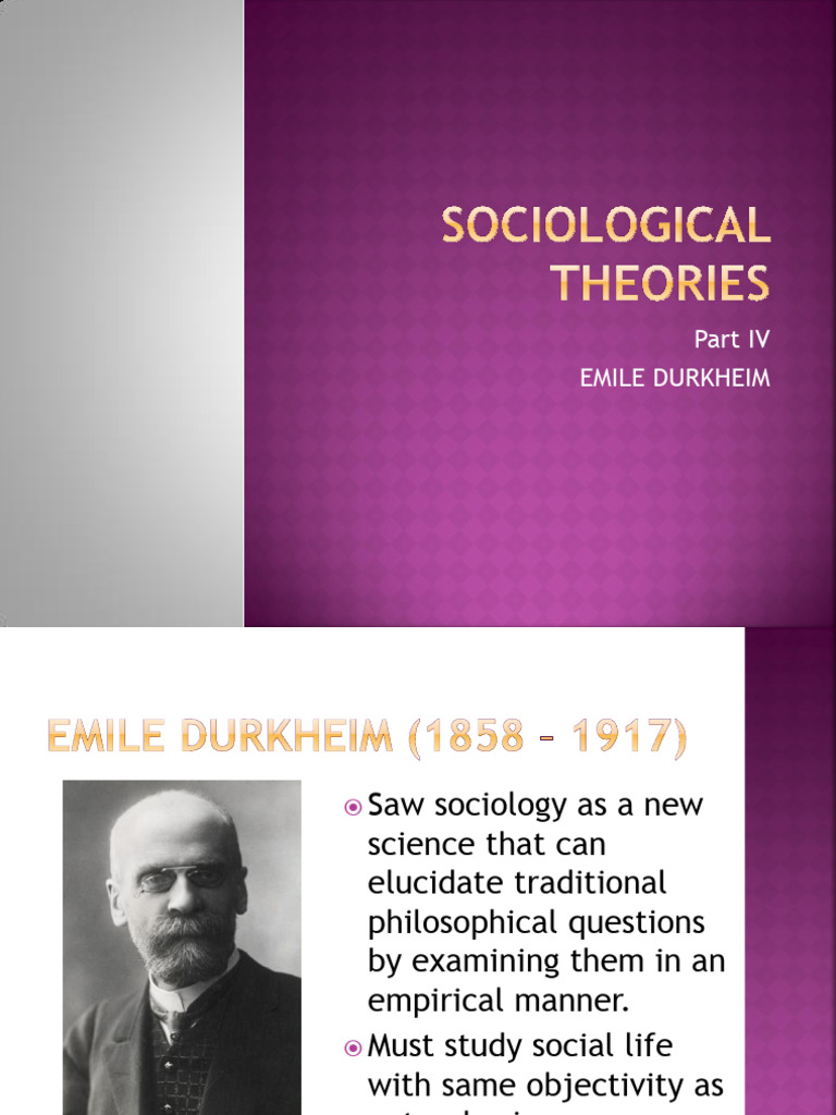 Durkheim's Sociology and Social Facts | PDF | Émile Durkheim | Sociology