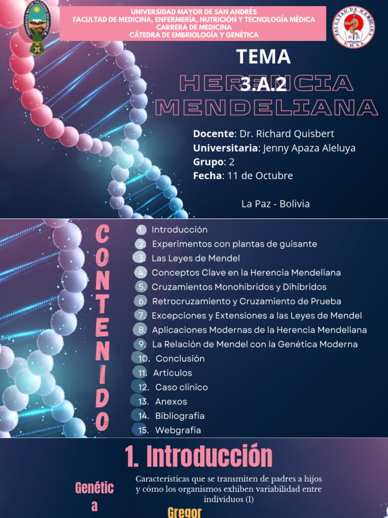EGU 5SEG 3A2 HER MENDEL | PDF | Dominancia (Genética) | Cigosidad