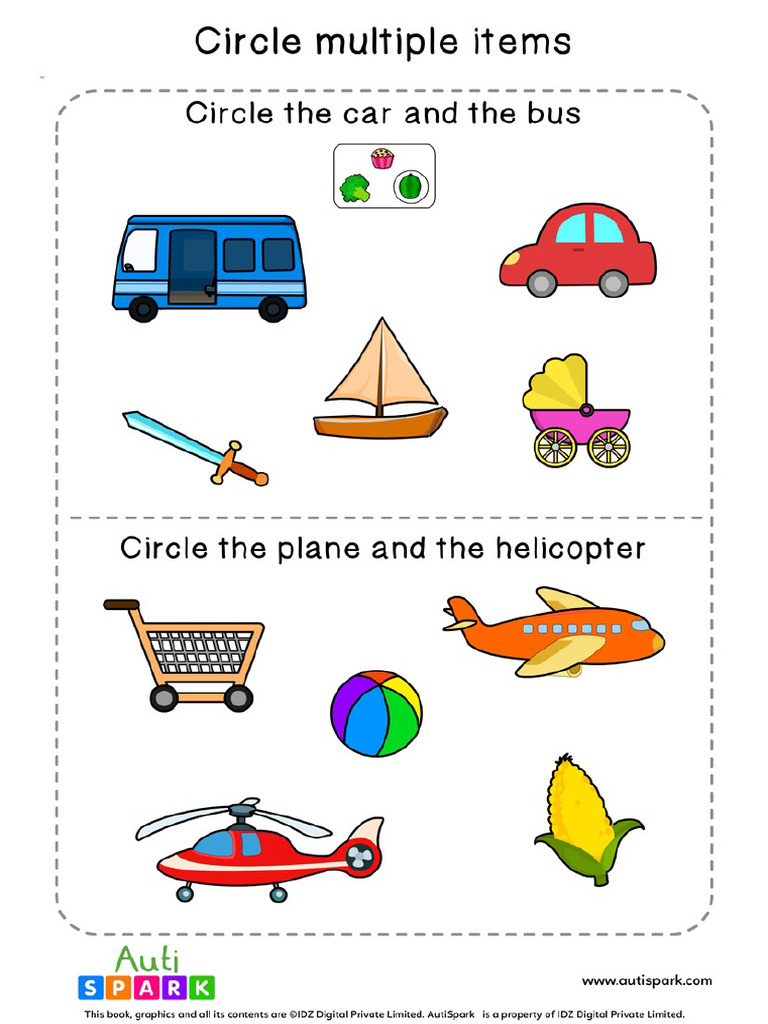 Select Multiple Items Worksheet 2 | PDF