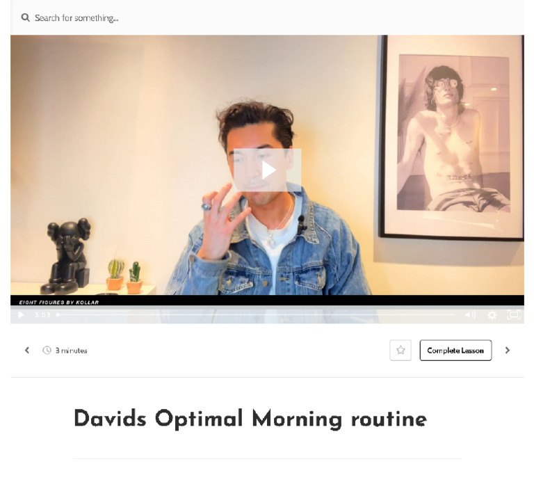 01-Davids Optimal Morning Routine | PDF