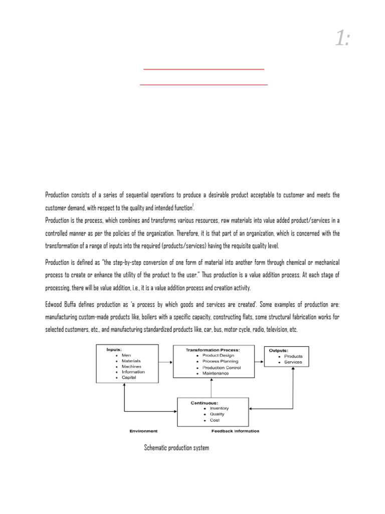 Production Systems and Management Overview | PDF | Sustainability ...