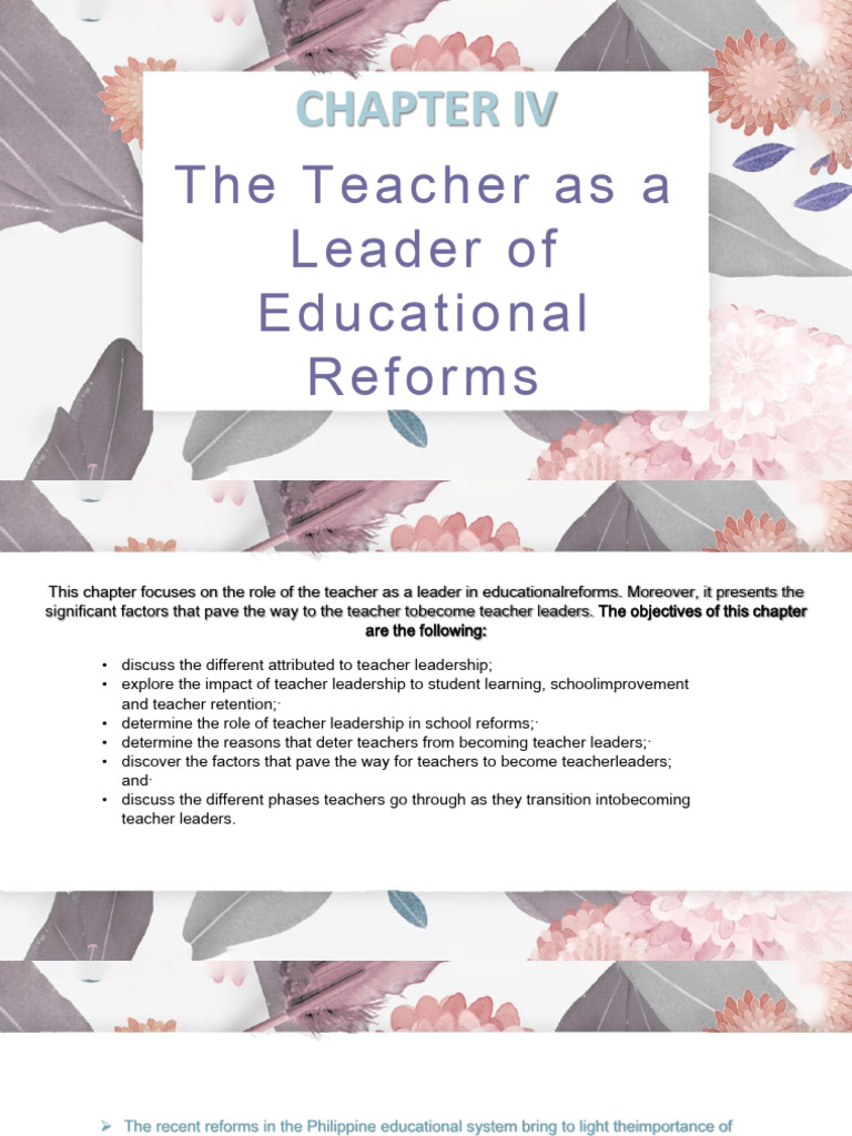 Teacher Leadership in Educational Reforms | PDF | Teachers | Leadership