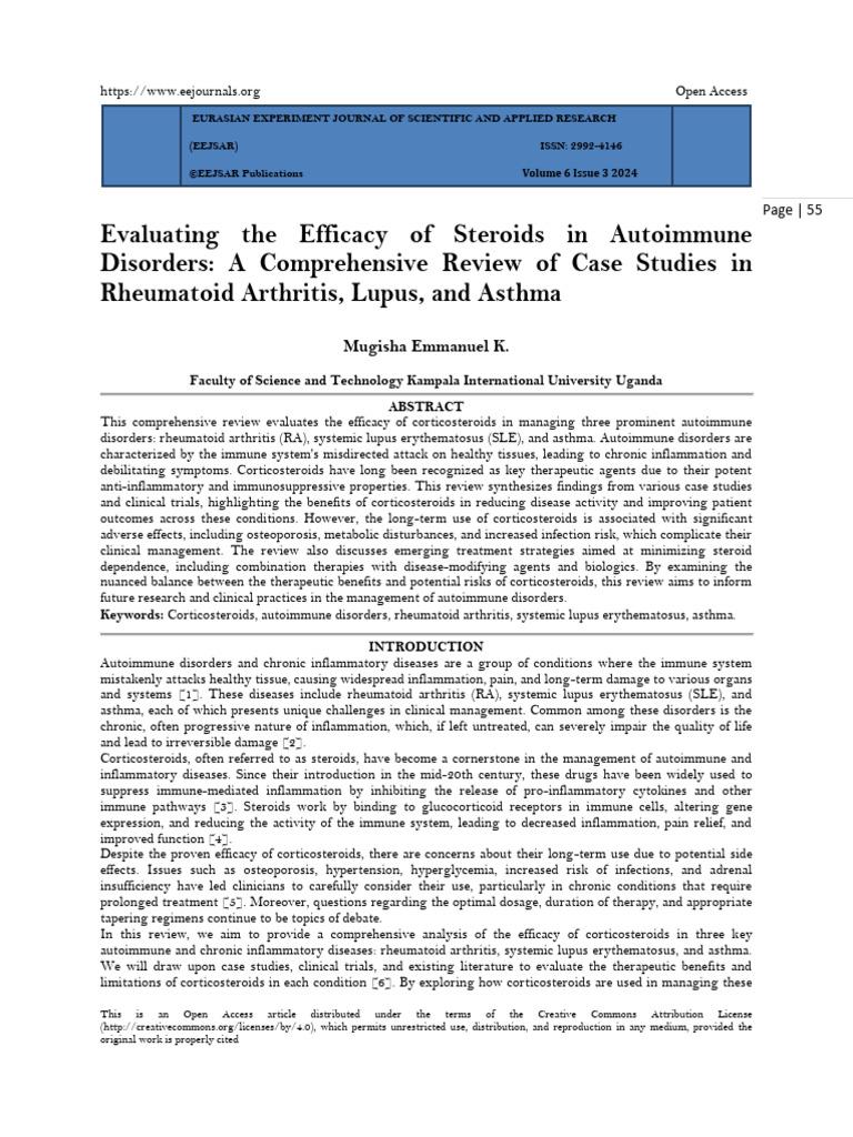 Evaluating The Efficacy of Steroids in Autoimmune Disorders: A ...