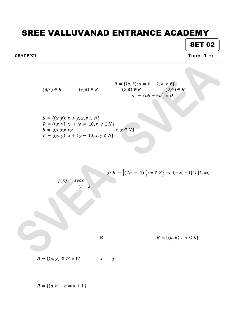 2.relations and Functions - 02 | PDF | Function (Mathematics ...
