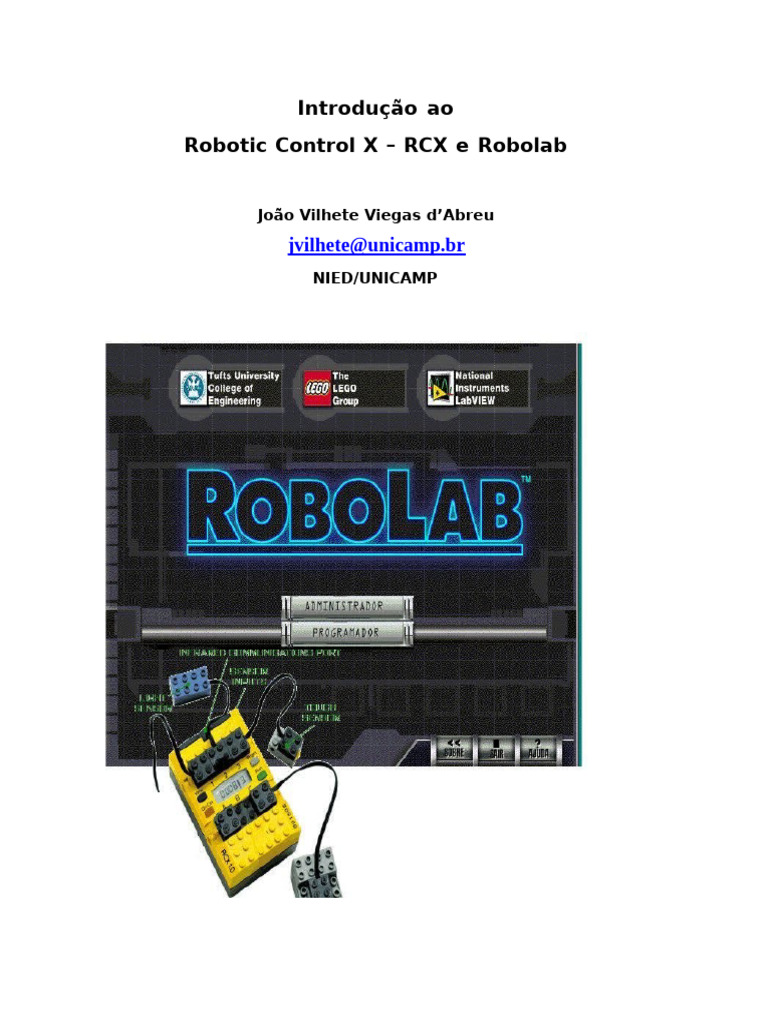 Introdução ao Robolab e RCX | PDF | Janela (informática) | Robô