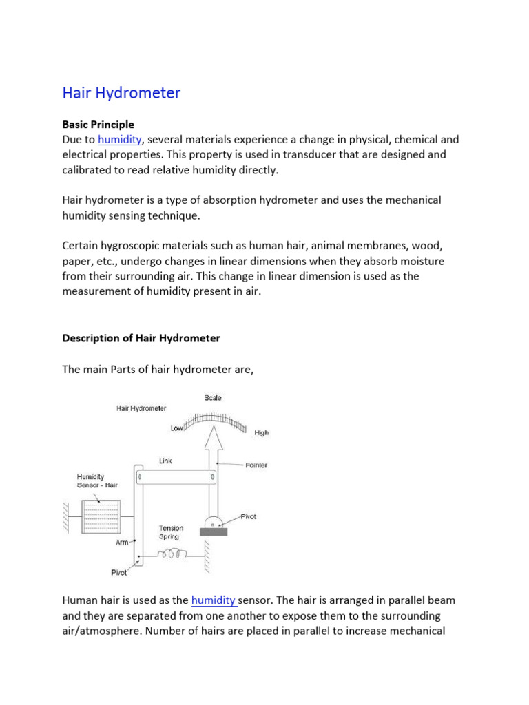 Hair Hydrometer | PDF
