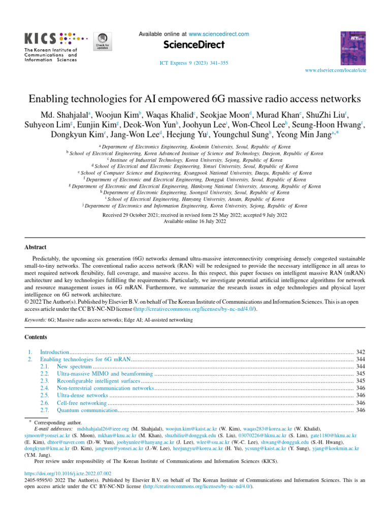Enabling Technologies For AI Empowered 6G Massive Radio Access Networks ...