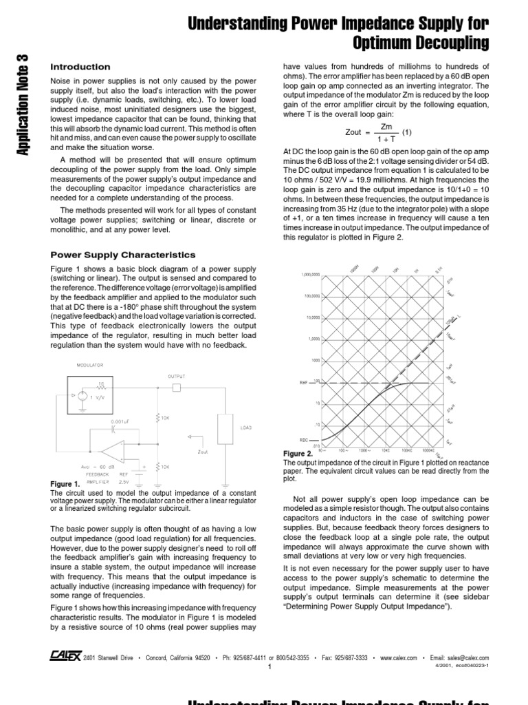 Power Supply Impedance Decoupling Guide | PDF
