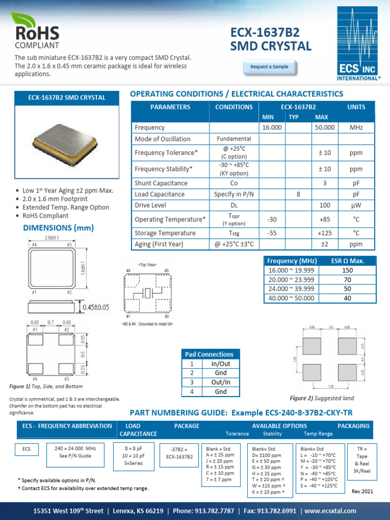 ECX-1637B2 | PDF | Electrical Engineering | Electronics