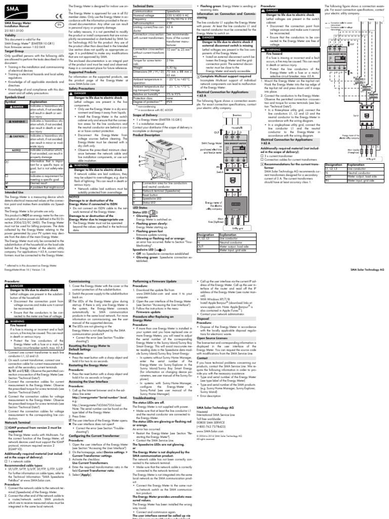 EnergyMeter-IA-en-16 | PDF | Alternating Current | Fuse (Electrical)