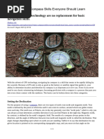 Using a Lensatic Compass Guide | PDF